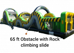 65' Radical Run Obstacle Course and Slide