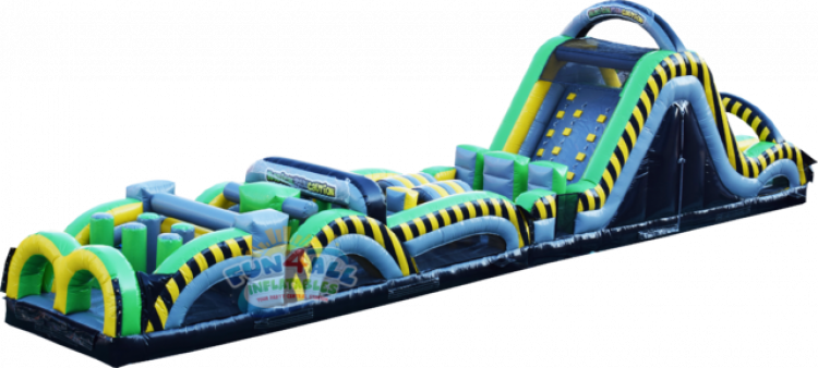 60 foot Radical Run Obstacle Course with Slide 60 foot Radical Run Obstacle Course with Slide