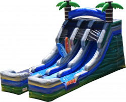 Tropical Double Lane Water Slide Inflatable